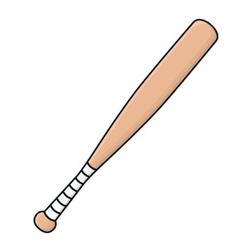 Wooden baseball bat vector illustration