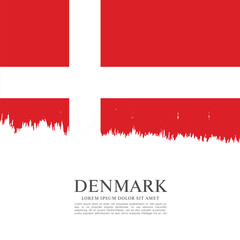 Flag of Denmark, vector illustration