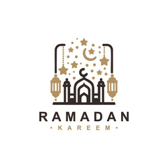 Ramadan Kareem vector design, ramadan logo vector