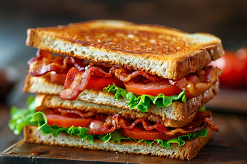 BLT (Bacon, Lettuce, Tomato): A classic combination of crispy bacon, fresh lettuce, and juicy tomatoes, often with mayonnaise on toasted bread.