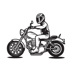 Free hand drawn motorcycle silhouette vector illustration