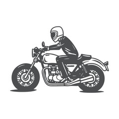 Obraz na płótnie Canvas Free hand drawn motorcycle silhouette vector illustration
