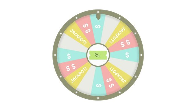 spinning prize wheel with jackpot reward