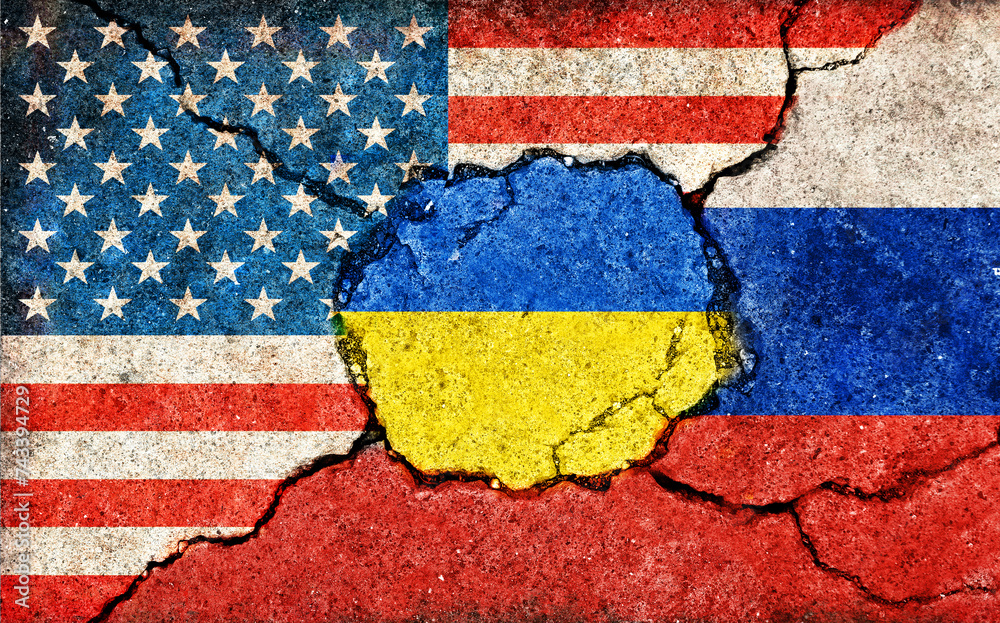 Wall mural Conflict between Russia and the US over Ukraine