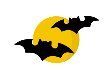 halloween bats and fullmoon night  png icon