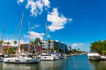 Luxury summer vacation. Residential villa for relaxing summer vacation. Modern villa with private yacht. Dreamy destination for summer vacation in villa. Luxury villa with yacht. Sailing on sailboat