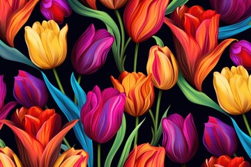 Pattern of flowers on light background