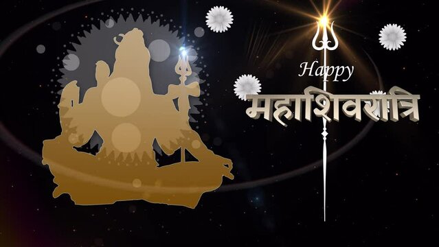 Maha Shivratri - Shivrati Festival Wish Template Design in Dark Background