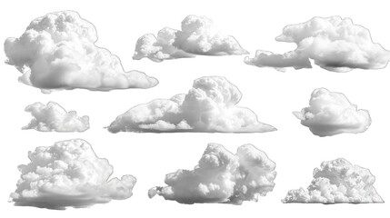 Cloud in the sky isolated on transparent background