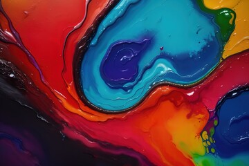 Abstract background liquid oil colourful streaks.