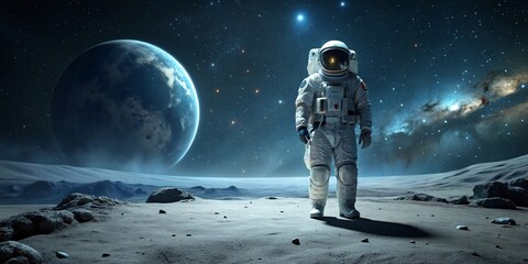 Naklejka premium Astronaut in outer space.