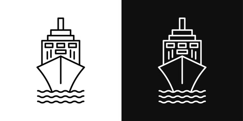 Ship Icon Set. Vector illustration