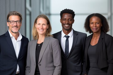 Diverse Business office colleagues smiling portrait