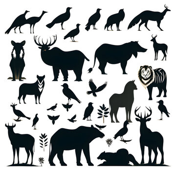 Wild Animals Silhouette Collection