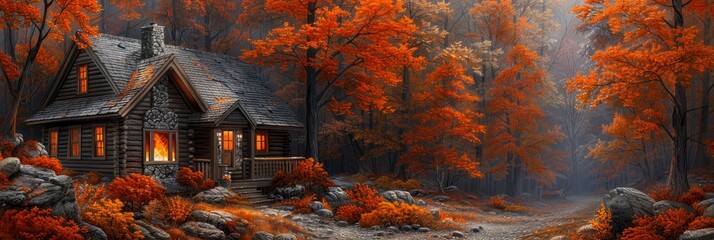 A Serene Appalachian Mountain Cabin, Background Image, Background For Banner, HD