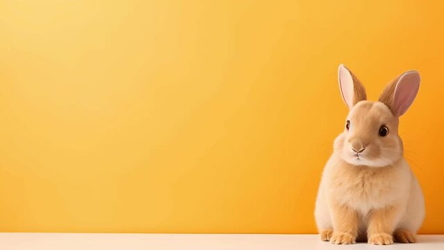 cute animal pet rabbit or bunny brown color smiling and laughing isolated with copy space for easter background, rabbit, animal, pet, cute, fur, ear, mammal, background, celebration,