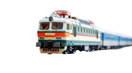 Fast train isolated on transparent background