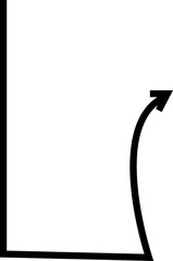 Arrow icon vector hand drawn with editable stock. Sketch doodle style. Texture design element of scribble line. Arrow sketch handmade doodle swipe up symbol sign isolated on transparent background.