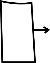 Arrow icon vector hand drawn with editable stock. Sketch doodle style. Texture design element of scribble line. Arrow sketch handmade doodle swipe up symbol sign isolated on transparent background.