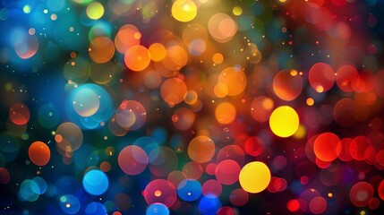 Obraz na płótnie Canvas Multicolor bokeh, raining light, blurry lights, blurry background