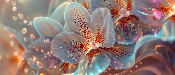 Orchid Odyssey: Extreme macro delves into the captivating world of orchid petals and their intricate veins.