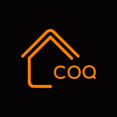 COQ Letter logo design template vector. COQ Business abstract connection vector logo. COQ icon circle logotype.
