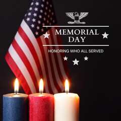 Memorial day - remember and honor - obrazy, fototapety, plakaty
