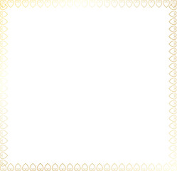 golden heart frame square PNG transparent