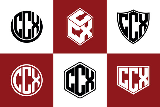 CCX initial letter geometric shape icon logo design vector. monogram, letter mark, circle, polygon, shield, symbol, emblem, elegant, abstract, wordmark, sign, art, typography, icon, geometric, shape