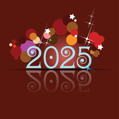 Christmas - New Year midnight background. Greeting card. Vector Hand drawn  illustration