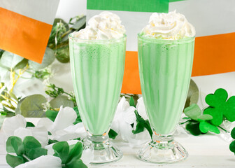St Patrick's Day green milkshake