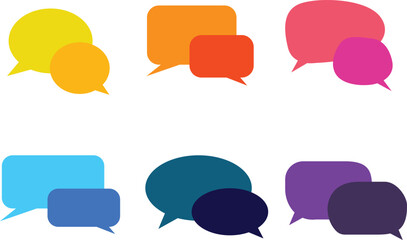 Message bubbles flat design vector