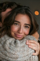 Colleagues giving each other congratulatory hugs and high-fives in recognition of a job well done, fostering a culture of appreciation and recognition, Generative AI