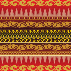 indonesian aceh traditional batik in seamless pattern vector