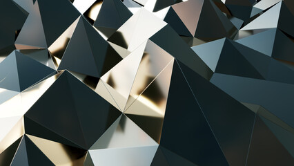 3d wallpaper abstract metal geometric background 