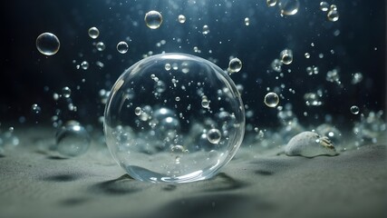 Mesmerizing Bubbles Underwater Dive Scenery, Captivating Underwater Bubbles Background, Stunning Dive Scene with Bubbles Below, Enchanting Bubble-filled Dive Backdrop, Immersive Underwater Bubble 