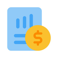 financial statement flat icon