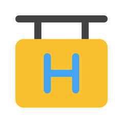 hotel sign flat icon