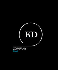 KD Letter Logo Design. Unique Attractive Creative Modern Initial KD Initial Based Letter Icon Logo