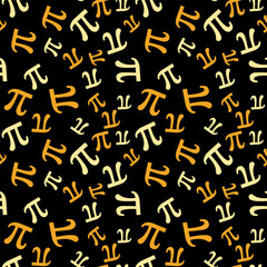 Happy Pi Day Math modern background. Vector Mathematics concept seamless pattern
