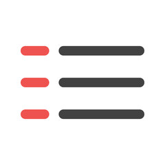 Obraz premium view list flat icon