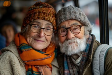 Elderly adventurers discovering new cultures