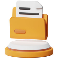 File Data Folder Document Business Icon 3D Object