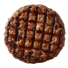 Grill burger patties Isolated on transparent background