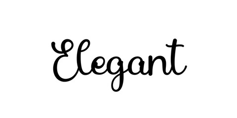 Beautiful Calligraphy of the Word Elegant