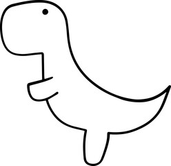 dinosaur hand drawn outline