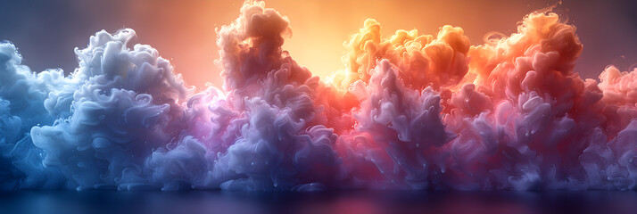 Apple background,
Colorful Cloud Universe Illustration Background with 

