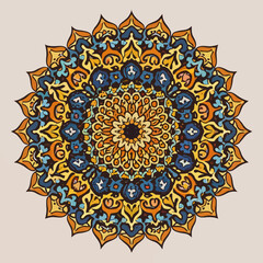 Vector art of sun flow Islamic RAMADAN Arab mandala
