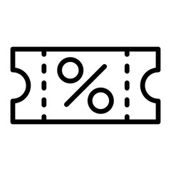 Coupons Vector Line Icon Design
