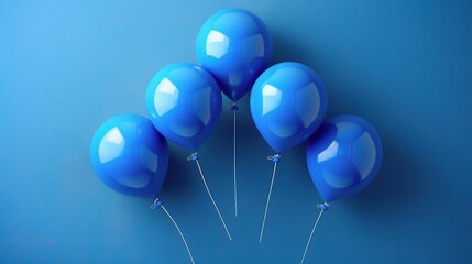 blue balloons. Celebration background template